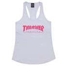 Regata Feminina Thrasher Magazine Logo Girl Branco Regata Feminina Thrasher Magazine Logo Girl Branco