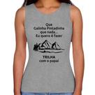Regata Feminina Trilha com o papai Trekking - Foca na Moda Regata Feminina Trilha com o papai Trekking - Foca na Moda