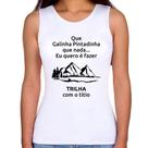 Regata Feminina Trilha com o titio Trekking - Foca na Moda Regata Feminina Trilha com o titio Trekking - Foca na Moda