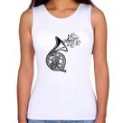 Regata Feminina Trompa Notas Musicais - Foca na Moda Regata Feminina Trompa Notas Musicais - Foca na Moda