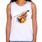 Regata Feminina Violino Watercolor - Foca na Moda