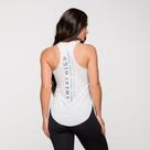 Regata Fitness Academia Viscolycra Estampada Branca Básica C