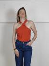 Regata halter neck com argola orgânica
