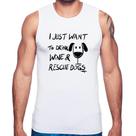 Regata I just want to drink wine and rescue dogs - Foca na Moda Regata I just want to drink wine and rescue dogs - Foca na Moda
