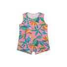 Regata Infantil Menina Em Cotton, Detalhes Nas Costas - Rosa