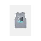 Regata Juvenil Masculina Estampada Cinza 9518A - HD