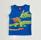 Regata Kyly Infantil Menino Azul Dragão Verão Moda Kids