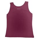 Regata listrada, basic+, em malha poliester com viscose e elastano, ref b973 na cor marsala g