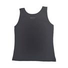 Regata listrada, basic+, em malha poliester com viscose e elastano, ref b973 na cor preto g