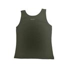 Regata listrada, basic+, em malha poliester com viscose e elastano, ref b973 na cor verde militar g
