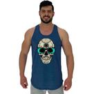 Regata Longline Estampada Masculina MXD Conceito Caveira Popstar Regata Longline Estampada Masculina MXD Conceito Caveira Popstar