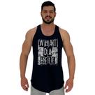 Regata Longline Estampada Masculina MXD Conceito What da Hell Regata Longline Estampada Masculina MXD Conceito What da Hell