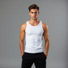 Regata Masculina Básica Academia Várias Cores Tamanho:PCor:Branco Regata Masculina Básica Academia Várias Cores Tamanho:PCor:Branco