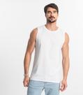 Regata Masculina Básica Meia Malha Diametro Branco