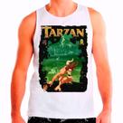 Regata Masculina Branca Desenho Tarzan Regata Masculina Branca Desenho Tarzan