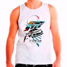 Regata Masculina Branca Forza jogos games Regata Masculina Branca Forza jogos games