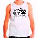 Regata Masculina Branca Pet Cachorro Dog 05