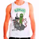 Regata Masculina Branca Rick and Morty 05 Regata Masculina Branca Rick and Morty 05
