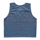 Regata masculina em tecido flame, lisa, cor azul, com bolso, marca basic + tamanho gg
