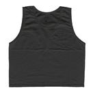 Regata masculina em tecido flame, lisa, cor grafite, com bolso, marca basic + tamanho gg