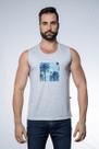 Regata Masculina Estampada Mescla Claro