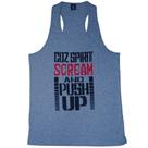 Regata masculina Goz Spirit model Scream An Push Up Cinza mescla Regata masculina Goz Spirit model Scream An Push Up Cinza mescla