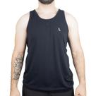 Regata Masculina Preta de Modelagem Anatômica Com Tecido Leve