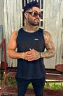 Regata masculina preta-slim