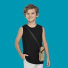 Regata Menino Angerô Algodão Penteado Básica Preto Tamanho:8Cor:Igual da foto