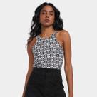 Regata Morena Rosa Básica Estampada Feminina