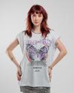 Regata oversized feminina butterfly wild e free branco - jayjam rockwear