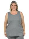 Regata plus size canelada Regata plus size canelada