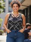 Regata plus size tiras frontais m (g2)
