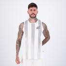 Regata Santos Listras Branca e Cinza