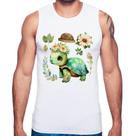 Regata Tartaruga, flores e chapéu - Foca na Moda