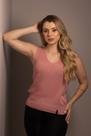 Regata Tricô Dupla Paixão Rosa Envelhecido