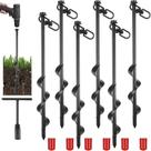 Reginary Ground Anchors, 6 peças, pesadas, 30x3 cm, pretas Reginary Ground Anchors, 6 peças, pesadas, 30x3 cm, pretas