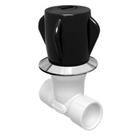 Registro de Pressão 25mm Preto e Cromado - Mecanismo de 1/4'' de Volta
