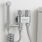 Registro Duplo Cromado 2 Saídas Metal Válvula Cerâmica Maquina de lavar Tanque Banheiro Lavabo