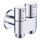 Registro Duplo Metal Cromado para Ducha Higiênica 2 Saídas Máquina Lavar Lavanderia Banheiro Cozinha Design Binóculo