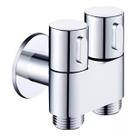 Registro Duplo Metal Cromado para Ducha Higiênica 2 Saídas Máquina Lavar Lavanderia Banheiro Cozinha Design Binóculo