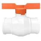 Registro Esfera Monobloco 100mm (101.6mm) (4") Para Tubo Esgoto Branco e irrigação Azul