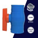 Registro Esfera Soldável 100mm Pvc Para Irrigação Azul Com sistema TAQ E V.A.R Durín Registro Esfera Soldável 100mm Pvc Para Irrigação Azul Com sistema TAQ E V.A.R Durín