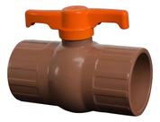 Registro Esfera Soldável 60mm 2 Polegadas Krona PVC Marrom Válvula Água Fria Encanamento