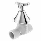 Registro Pressão 25mm base de Pvc Com Acabamento docol pertutti Branco Cromado