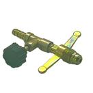 Registro Zamac 1/8 NPT x 1/4 BM + Borboleta RG T. Plástica