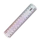 Régua 15cm New Line Cores Pastel / Transparente e Glitter - Waleu