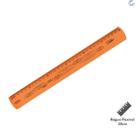 Régua 30 cm Flexível Laranja - Waleu