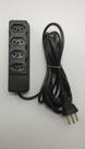 Régua 4 Tomadas Bivolt com Fusível Preto Régua 4 Tomadas Bivolt com Fusível Preto