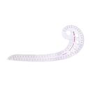 Regua Curva Ut.626 30cmx11cm Rosa Transparente